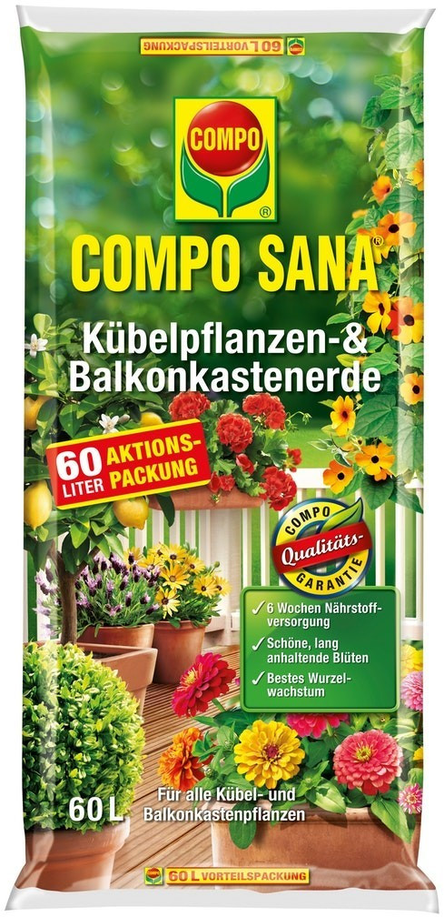 COMPO Kübelpflanzen- & Balkonkastenerde 60 Liter